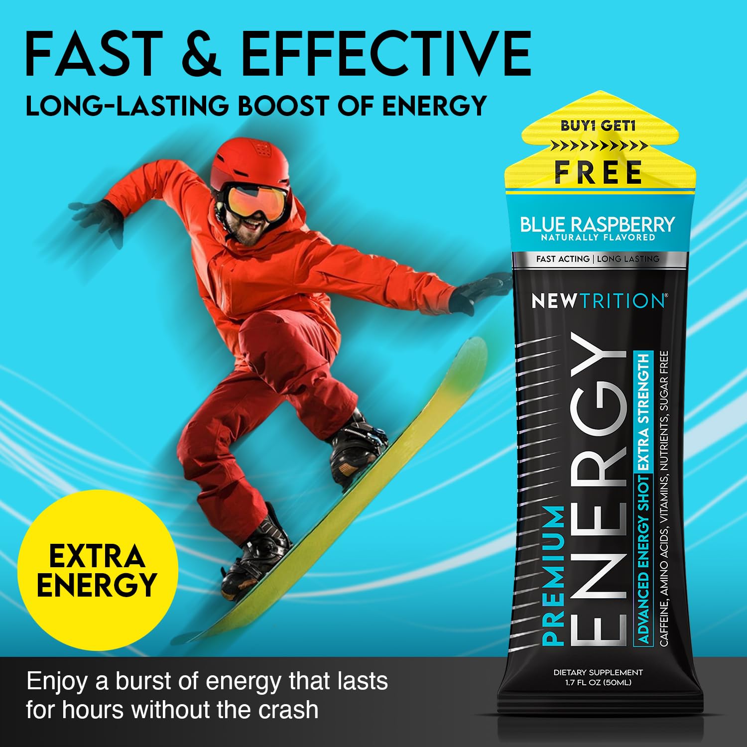NewTrition mystic melon bottle provides long-lasting focus with zero sugar.