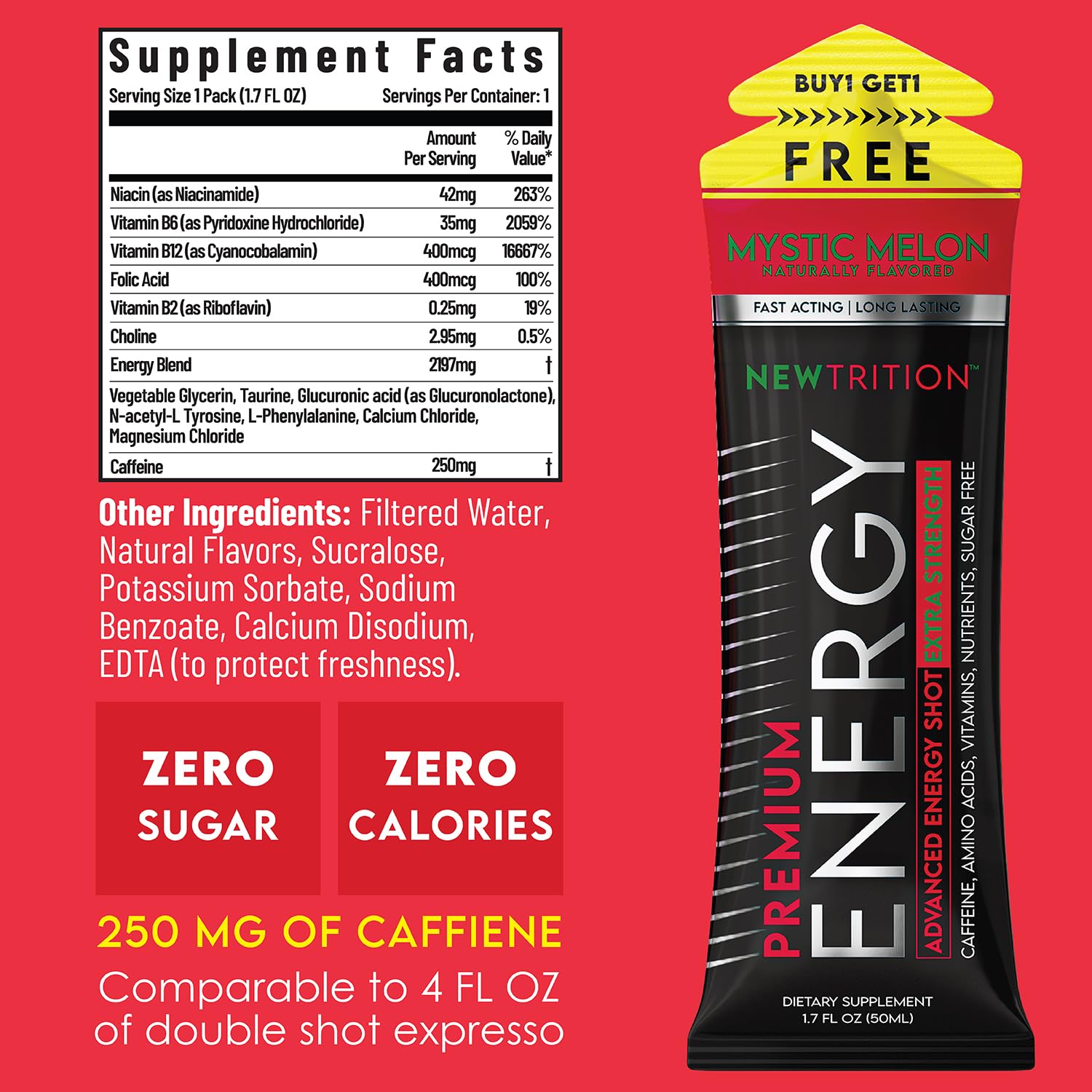 NewTrition energy shot pack 24 for consistent, portable energy.