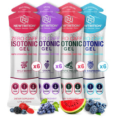 NewTrition isotonic energy gel pack opened for fast fueling during runs