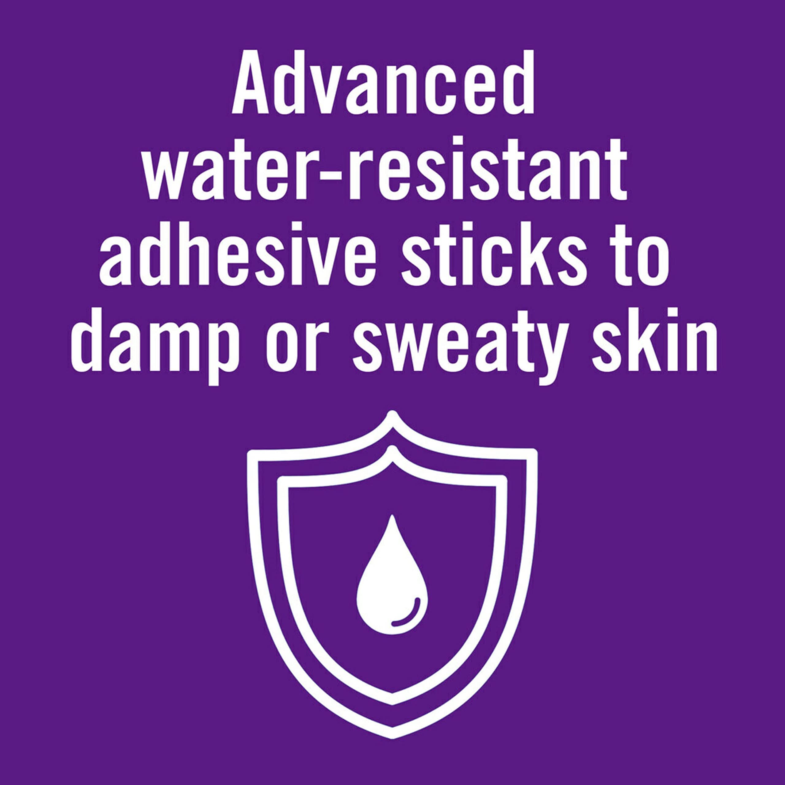 Nexcare waterproof bandages demonstrate adhesive performance on damp skin