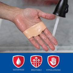 Nexcare flexible tape conforms around toes, heels, and knuckles