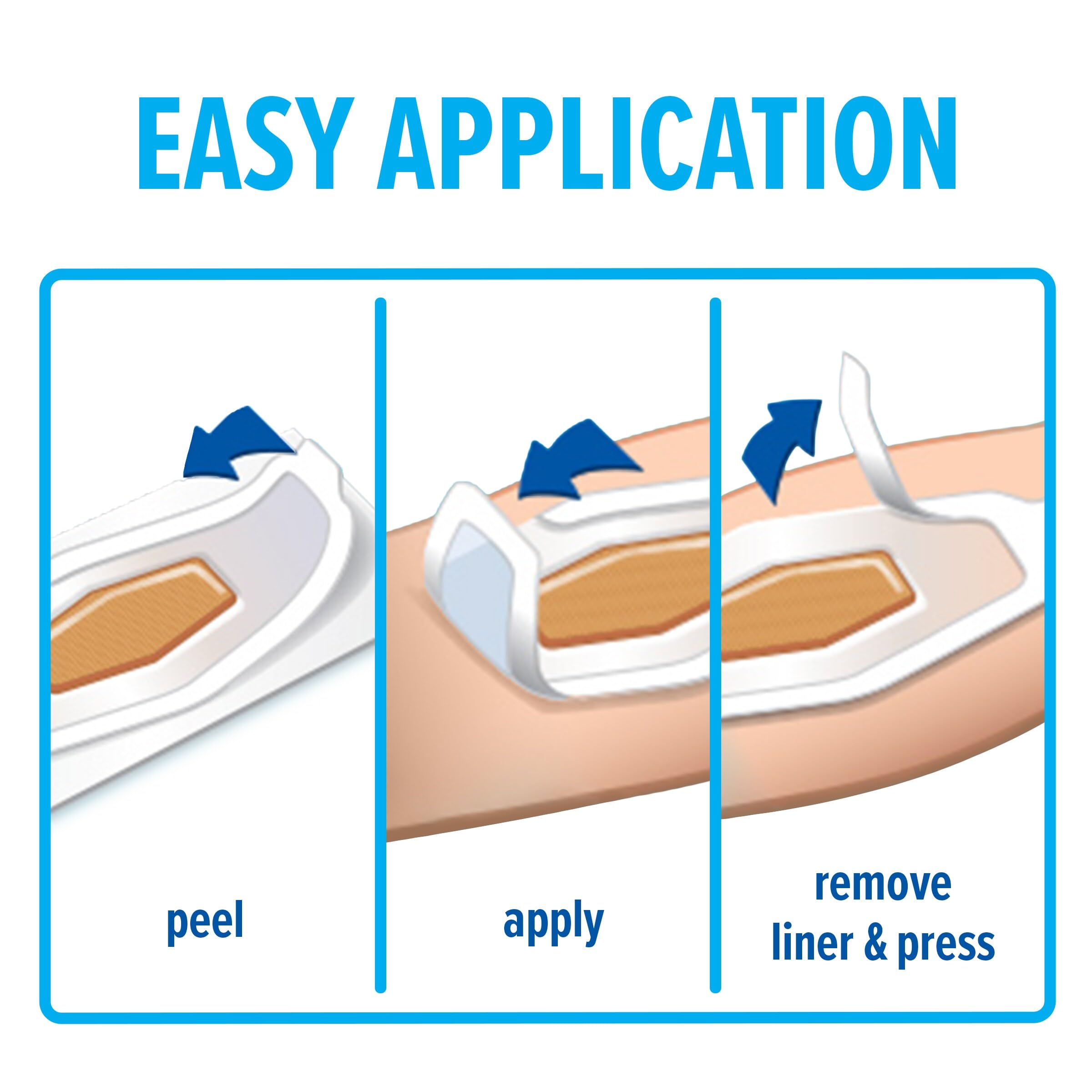 Nexcare latex-free clear backing, comfortable for sensitive skin