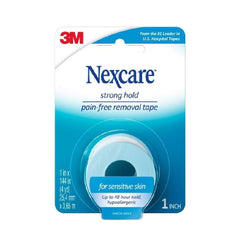 Nexcare Sensitive Skin Tape close-up shows gentle adhesion for delicate skin and pain-free removal.