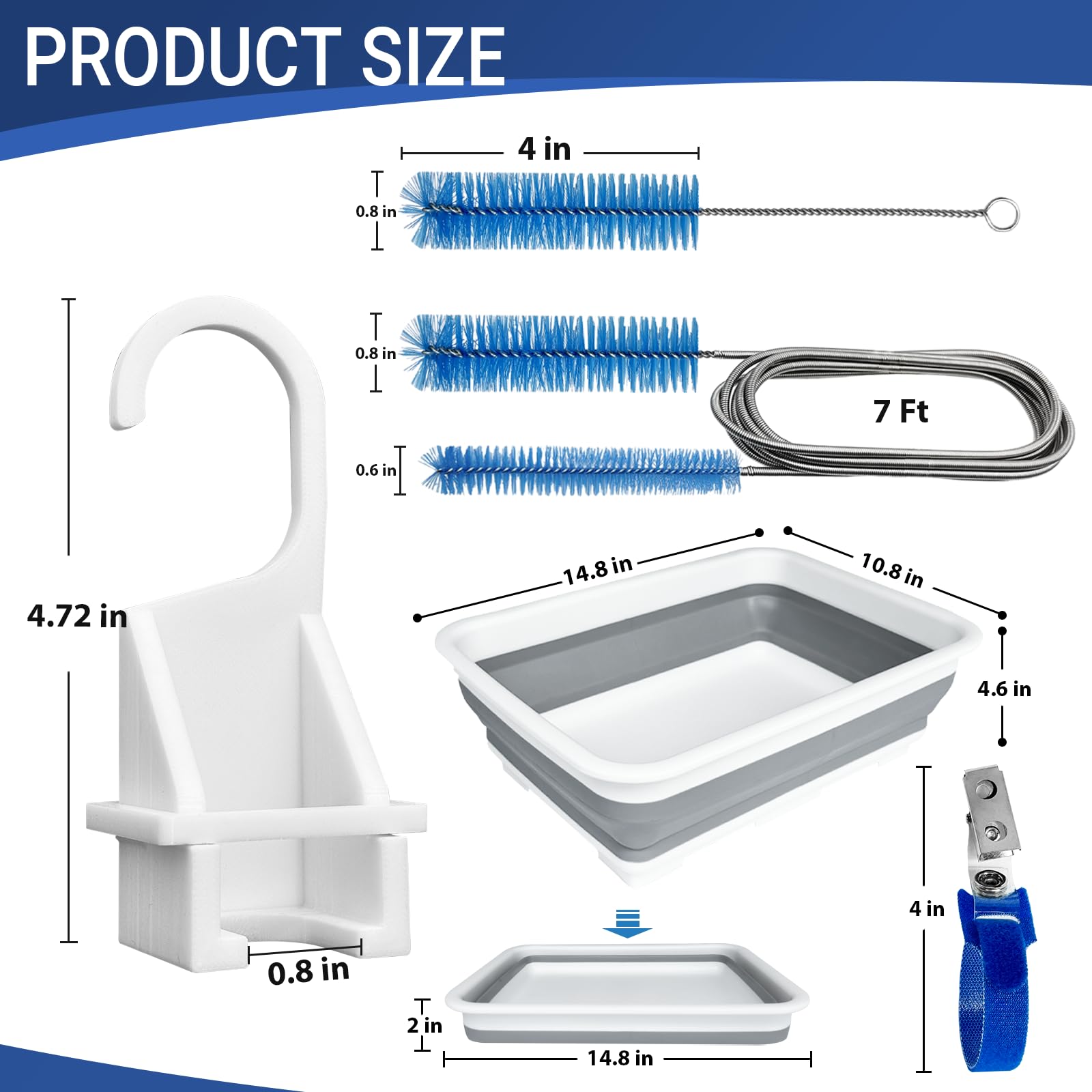 Nexonty CPAP tube cleaning kit collapsible wash basin saves space under the sink.