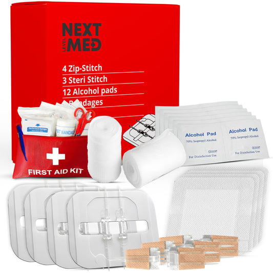 Next Level Med Zip-Stitch Packshot shows stitch-free wound care option