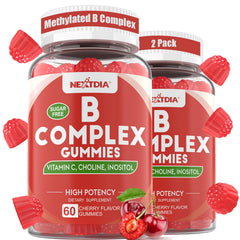 Nextdia 2Pack Vitamin B Complex Gummies bottle front showing convenient daily energy support