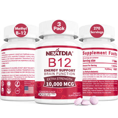 Nextdia B12 10000mcg tablet under tongue for quick energy support