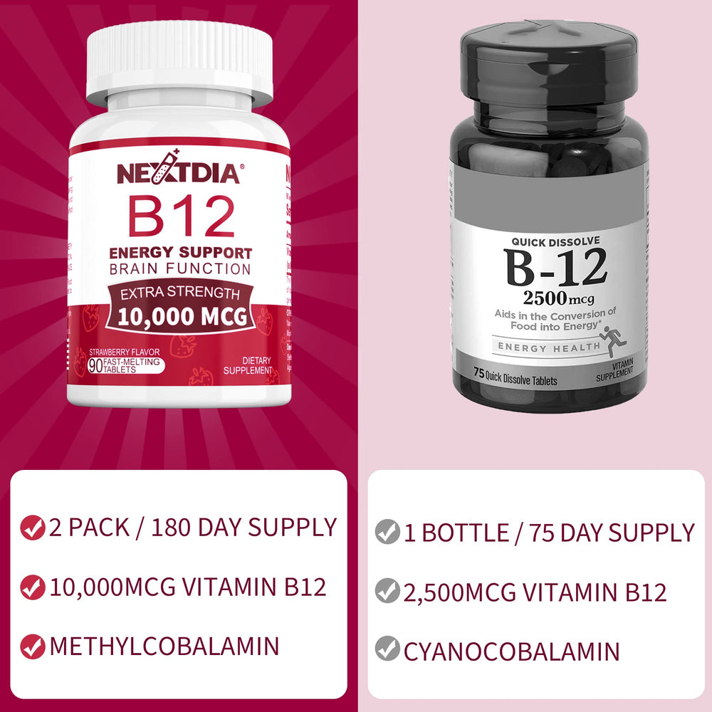 Nextdia B12 vegan-friendly, gluten-free formula for on-the-go lifestyles.