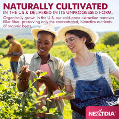 Nextdia Beet Root Gummies display B vitamin complex for daily energy.