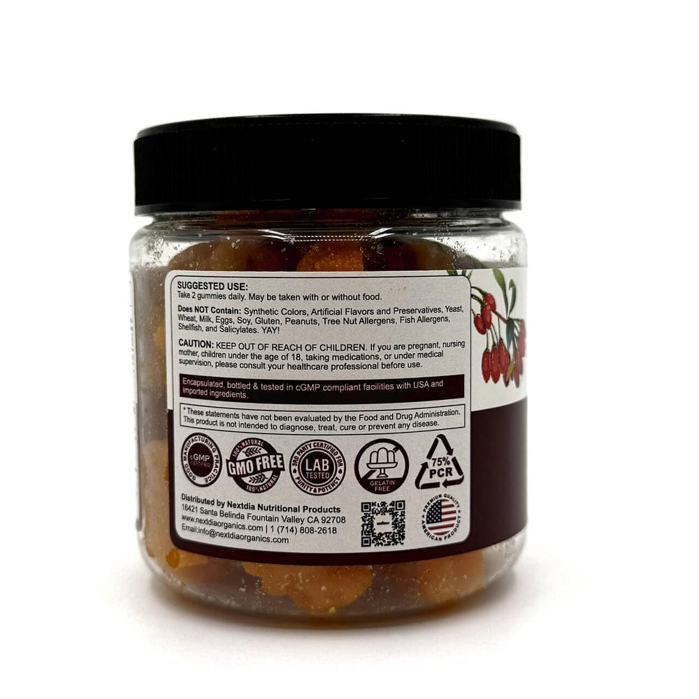 Nextdia Berberine Gummies sugar-free label communicates keto-friendly daily option