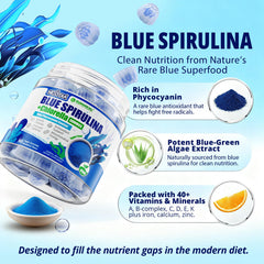 Nextdia Blue Spirulina Gummies CoQ10 boost for daily vitality.