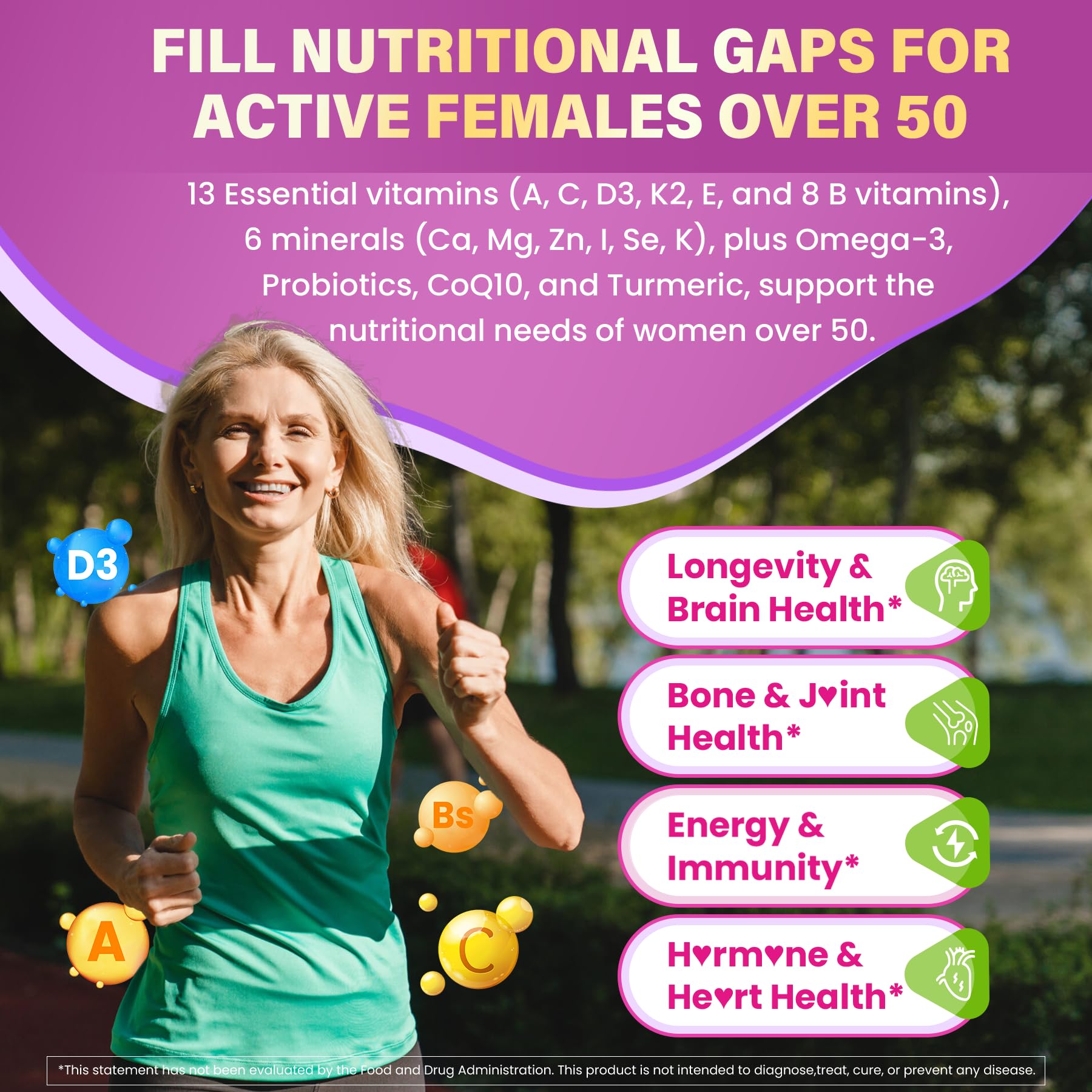 Nextdia calcium-D3-K2 vegan blend label promotes bone support