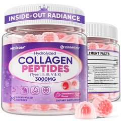 Nextdia collagen gummies bottle front for daily beauty support and sugar-free enjoyment