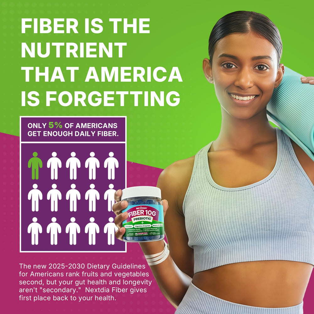 Nextdia Fiber Gummies portable bottle ready for on-the-go use