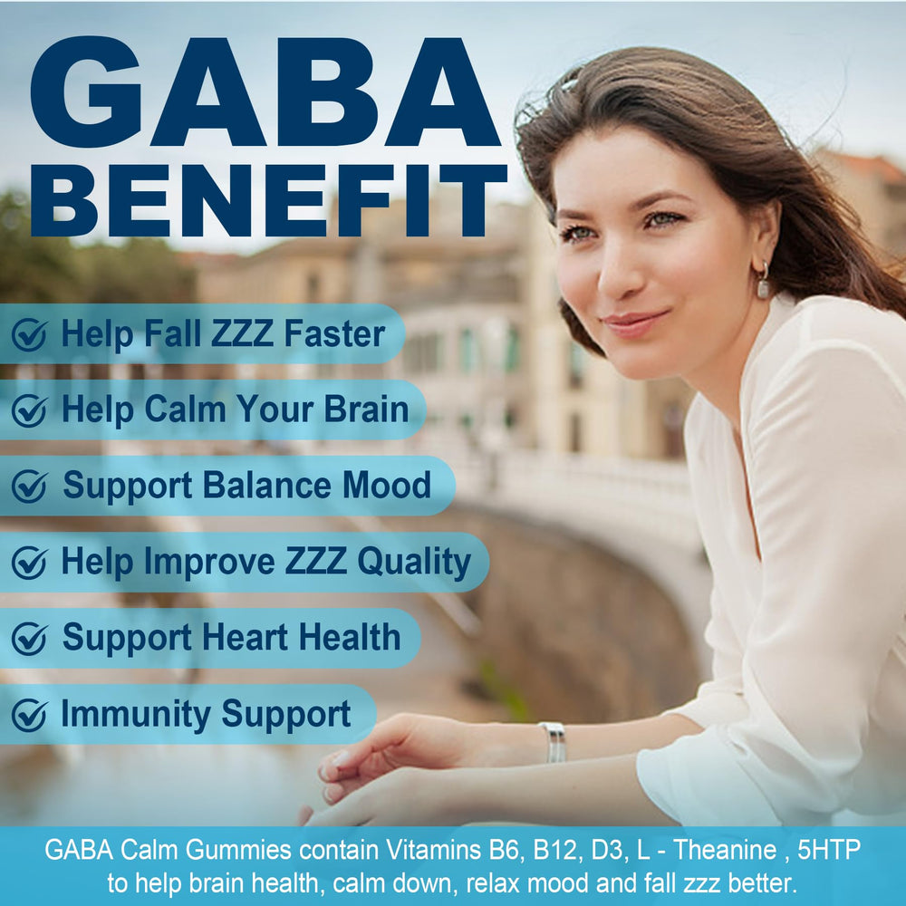 GABA Gummies bottle on shelf suggesting daily use routine.