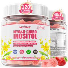 Nextdia Inositol Gummies bottle for women's hormonal balance and daily wellness.