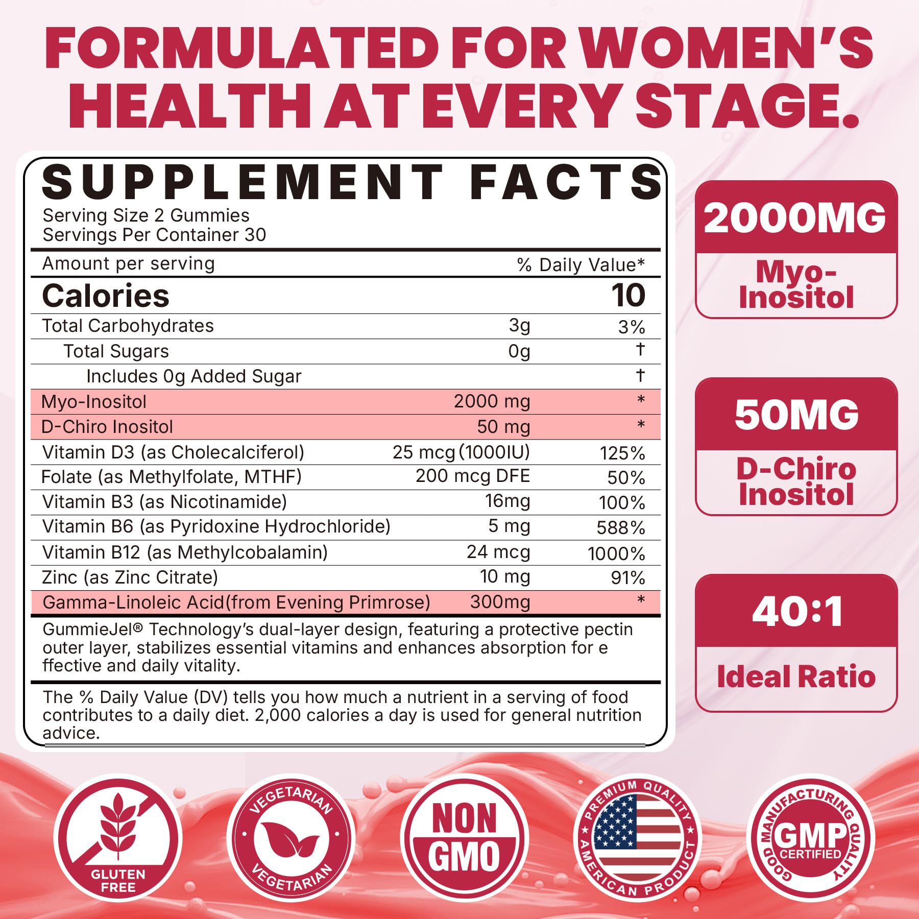 Nextdia gummy close-up with strawberry flavor for daily wellness.