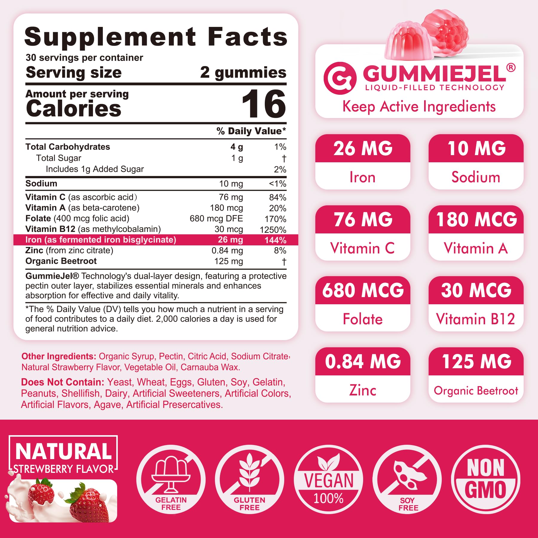 Close-up of Nextdia gummies liquid center showing inner liquid for vitamin delivery