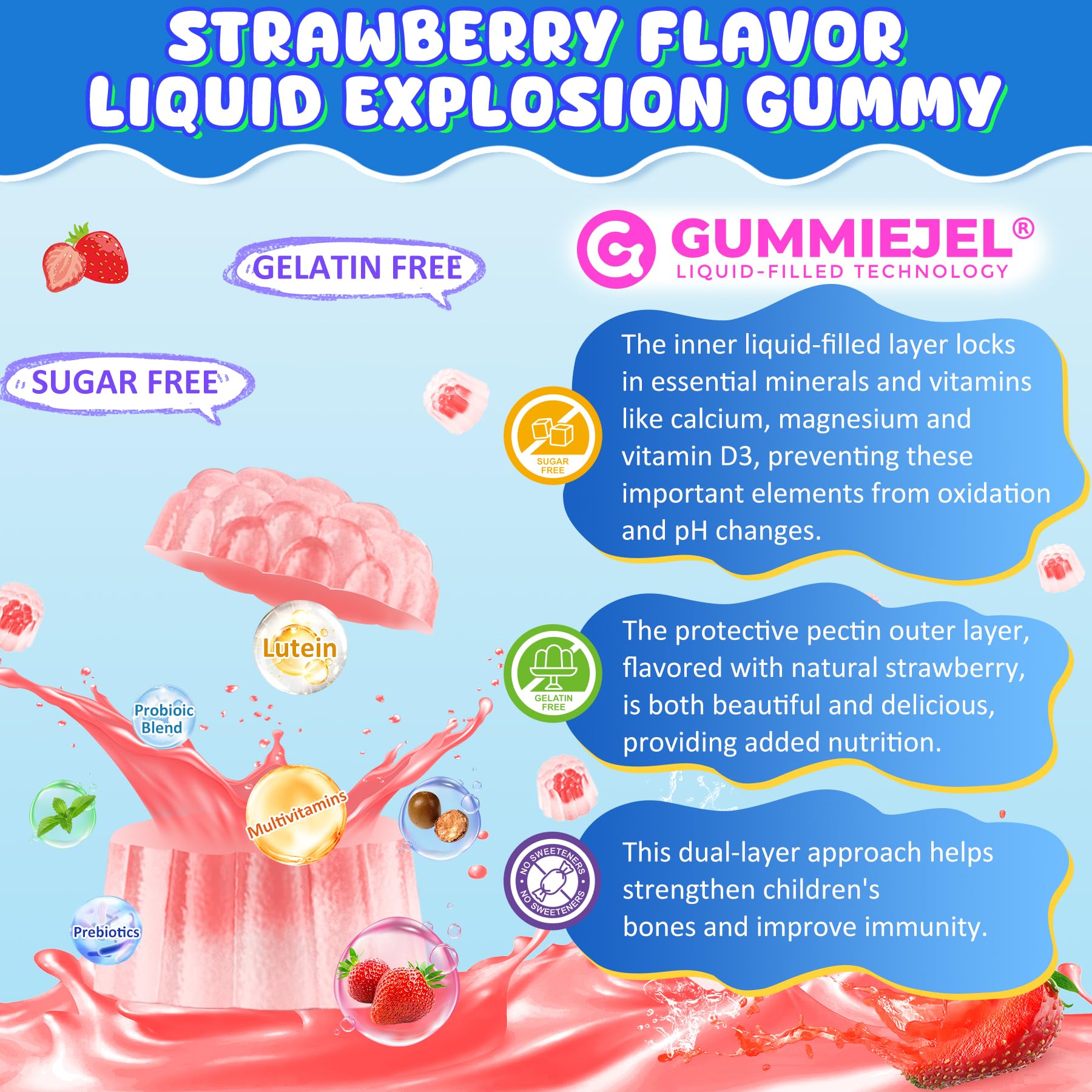 Nextdia Kids Calcium Gummies promote digestive comfort for kids