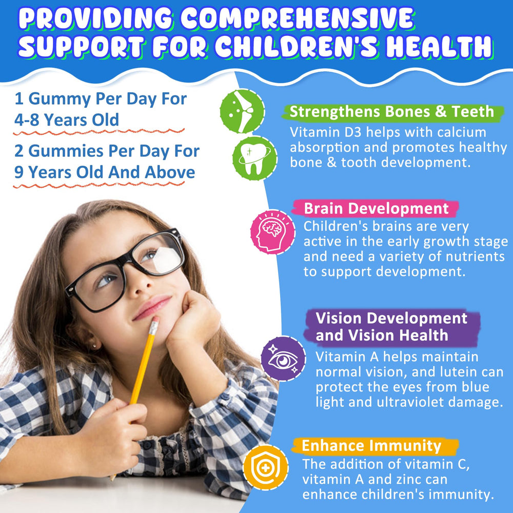 Nextdia Kids Calcium Gummies support eye and immune health with vitamins A and C