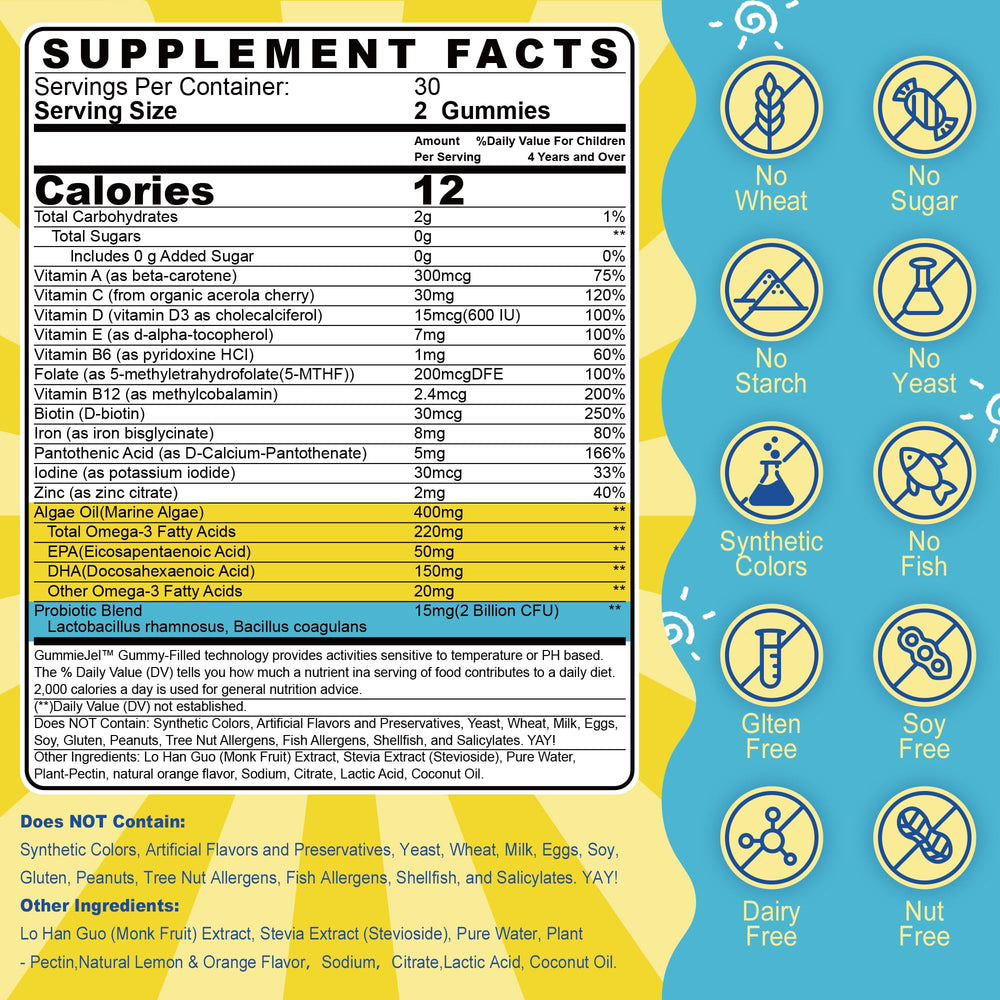 Nextdia label highlighting ingredients and allergen-free promise.