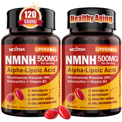 Nextdia Liposomal NMNH softgel bottle front for energy and aging support.