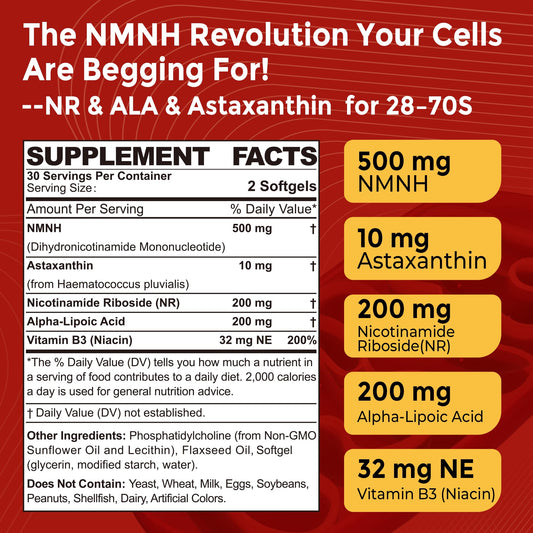 Nextdia NMNH softgel pour shot highlights easy-to-take daily capsule.