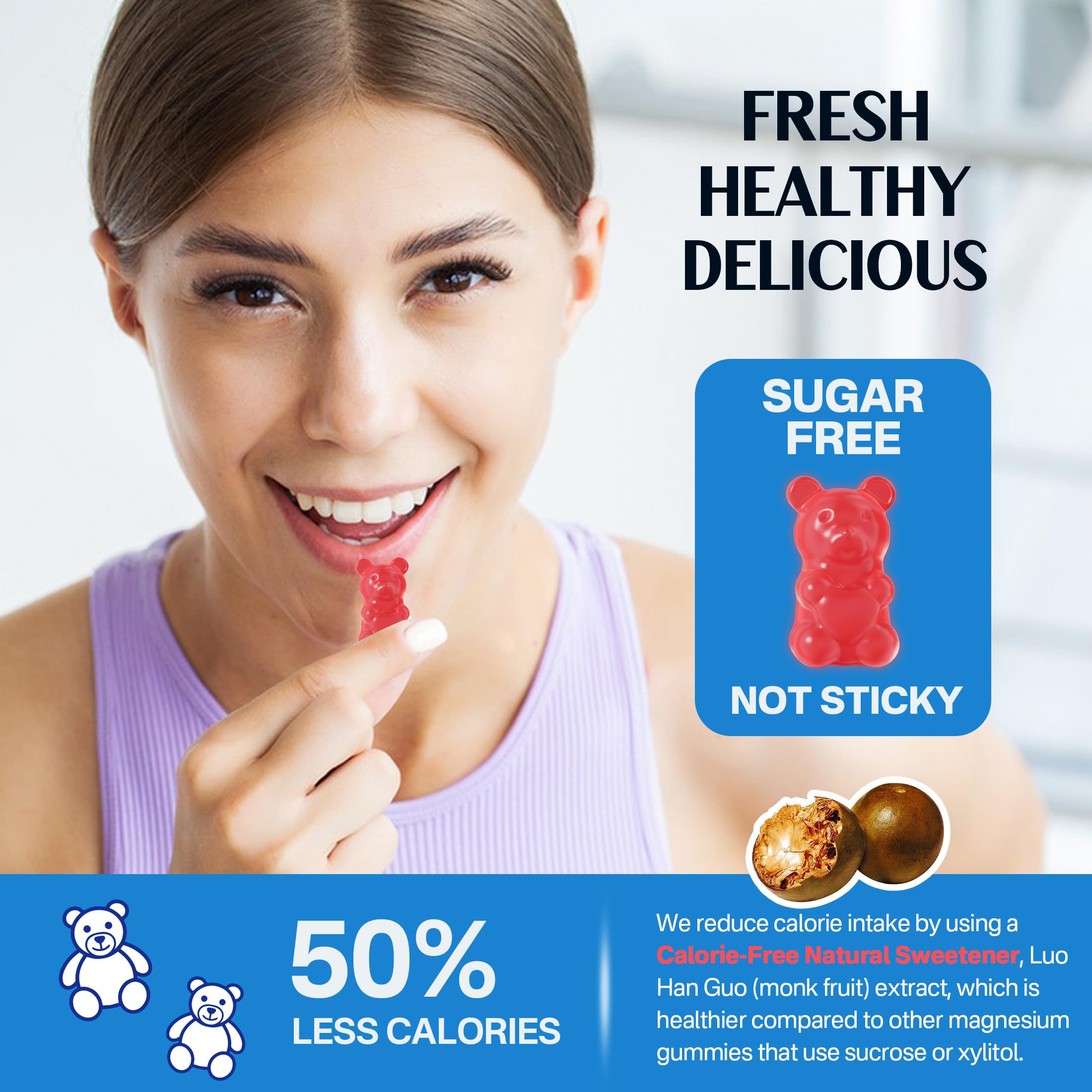 Nextdia Gummies label highlights sugar-free and allergen-free features