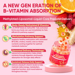 Nextdia Methylated B Complex gummies packaging shows sugar-free formulation.