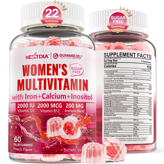 Nextdia methylated women multivitamin gummies bottle for daily wellness