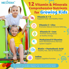 Nextdia Omega-3 algae gummies emphasizing EPA/DHA support for brain health.