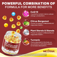 Nextdia plant-sterols gummy bottle showcasing blend for balanced nutrition.
