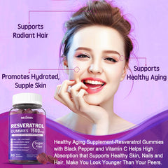 Nextdia Resveratrol 1500mg packaging emphasizes comprehensive 8-in-1 wellness formula.