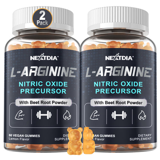 Nextdia sugar free L-Arginine gummies bottle ready for daily energy support