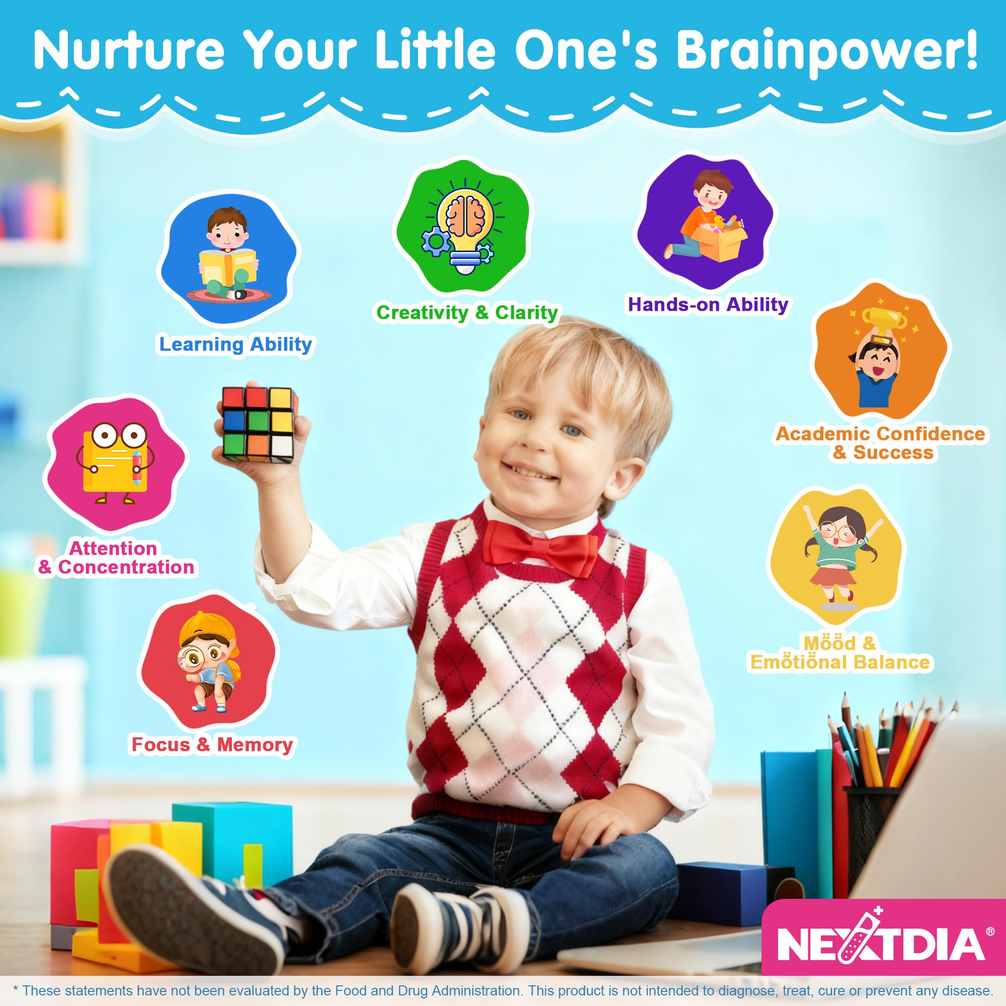 Nextdia vitamin C and D3 label for immune support and growth