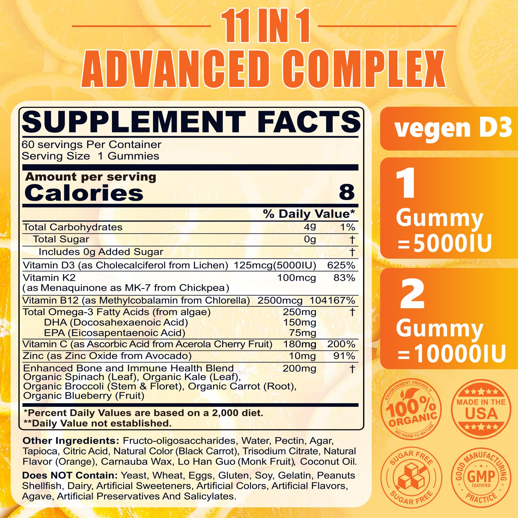 Nextdia gummies with organic vegetables label shows five-vegetable mix