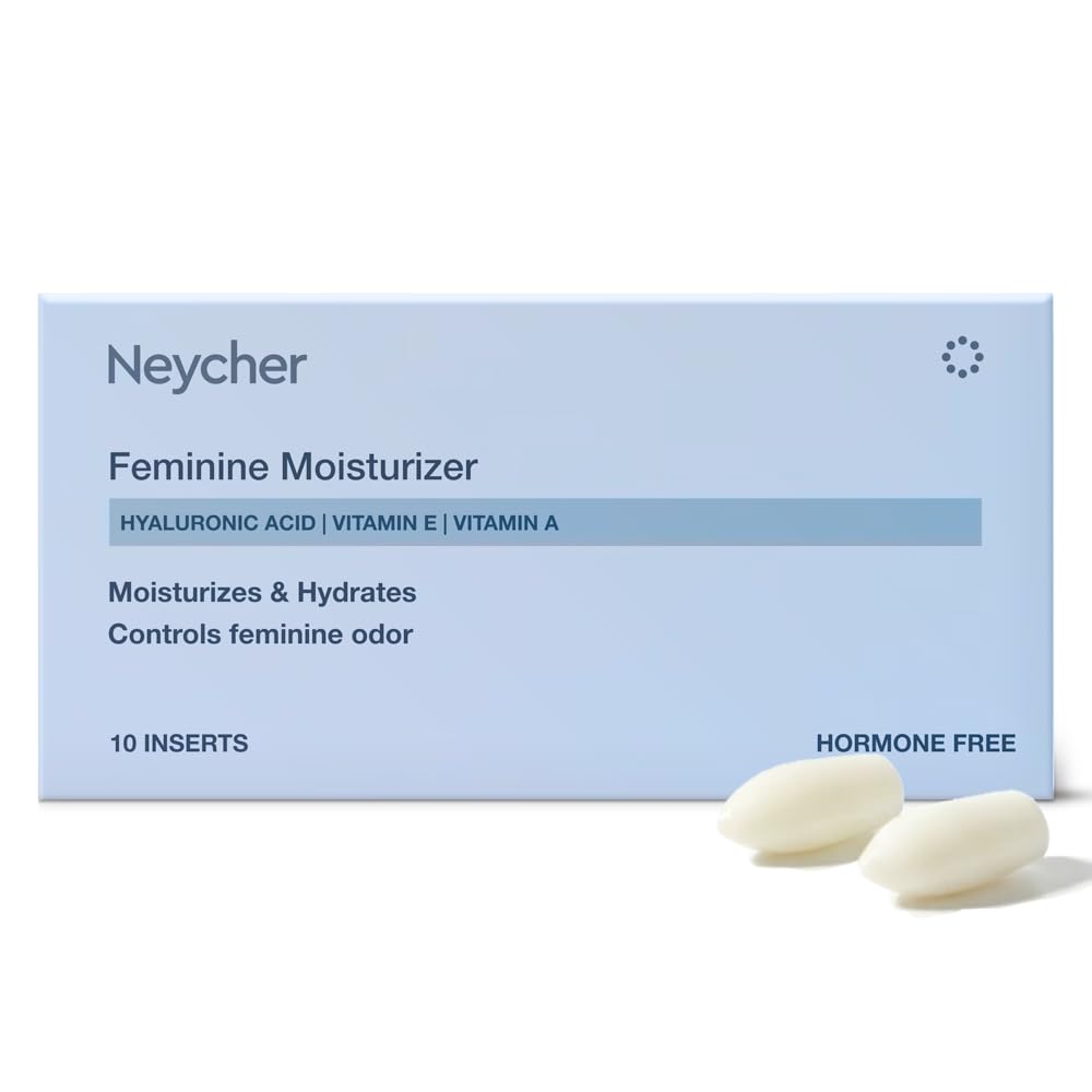 Neycher 10 mg hyaluronic inserts packaging shows premium hydration for comfort.