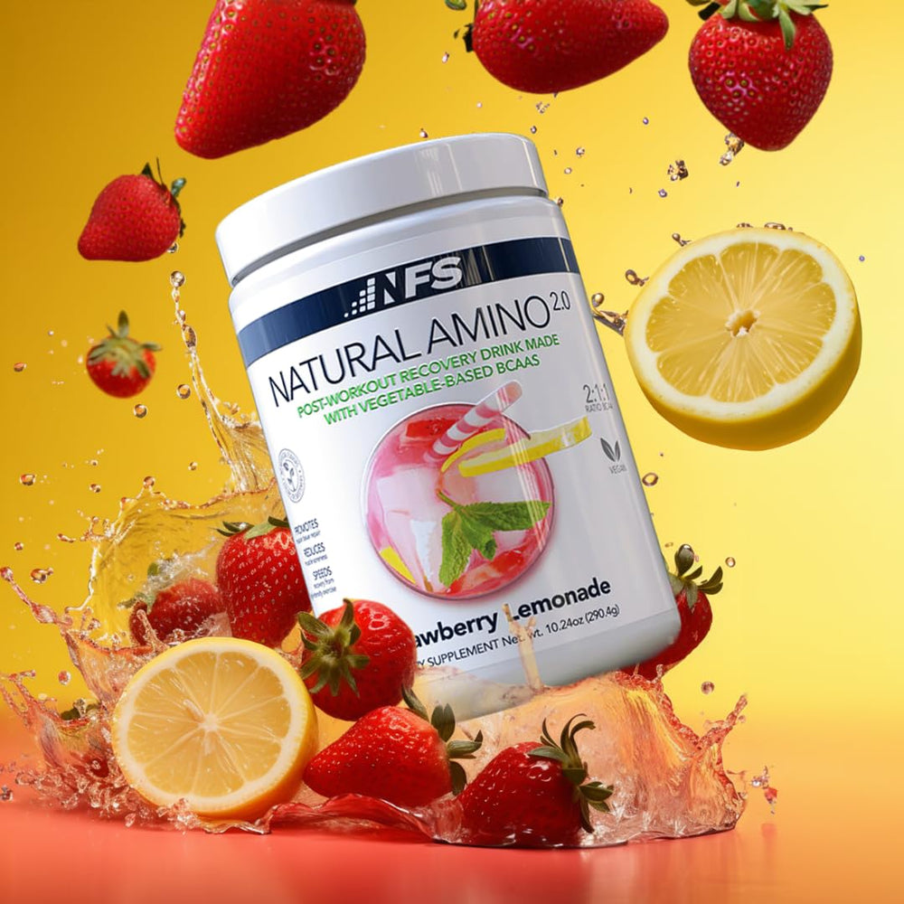NF Sports Natural Amino made in USA seal reinforces trusted quality and safety.