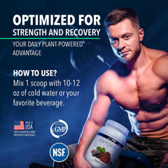 NF Sports pea and watermelon-seed protein ingredients close-up highlights plant sources.