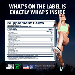Nutrition facts close-up for informed protein choices.