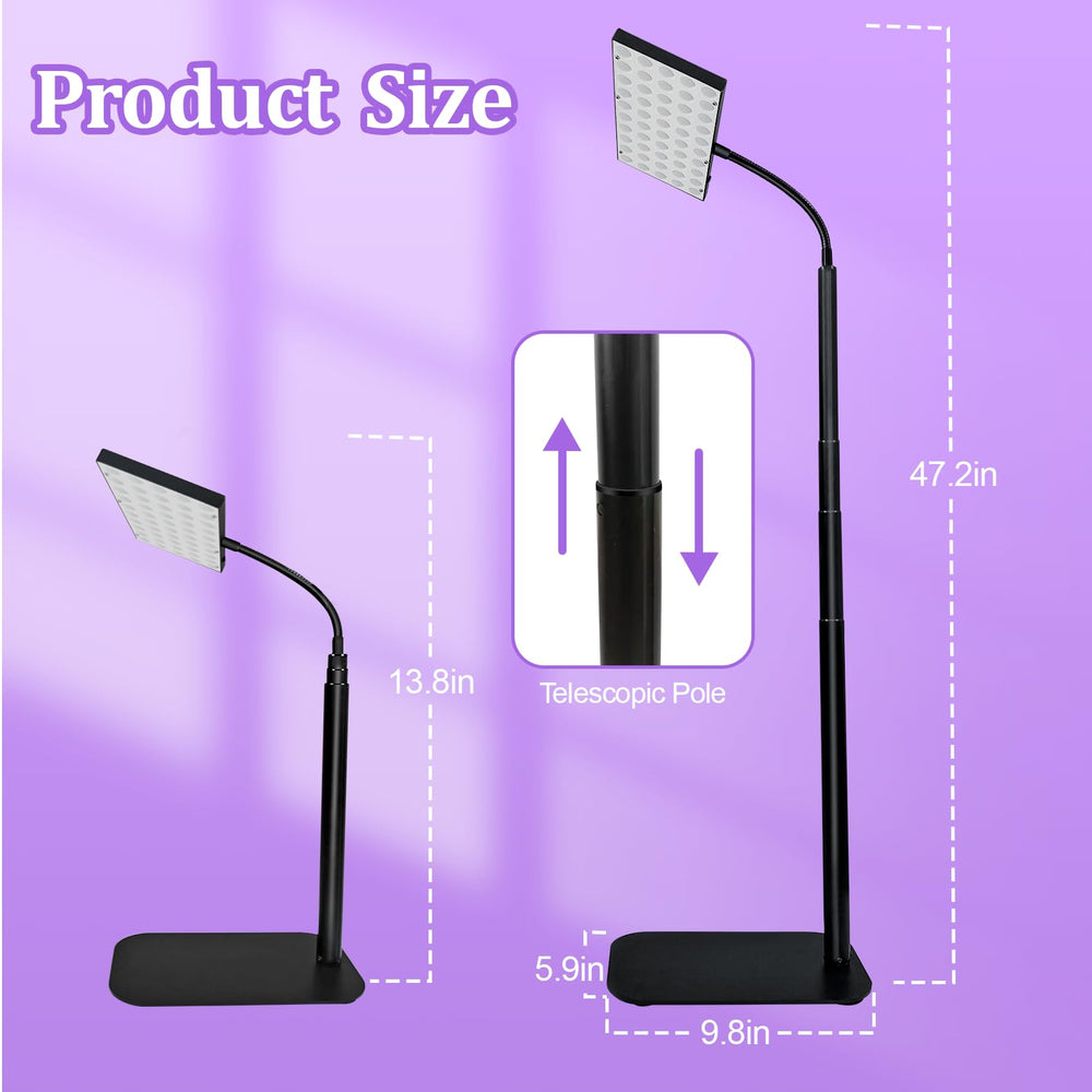 NFBMRSNC lamp positioned to cover back or shoulders for broader use.