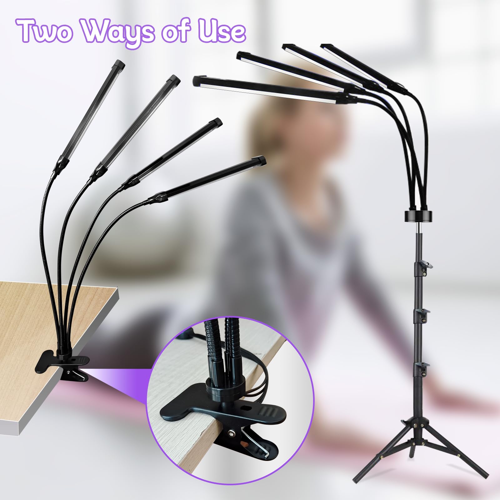 nfbmrsnc Thearpy Light purple lighting creates a distinct indoor ambiance.