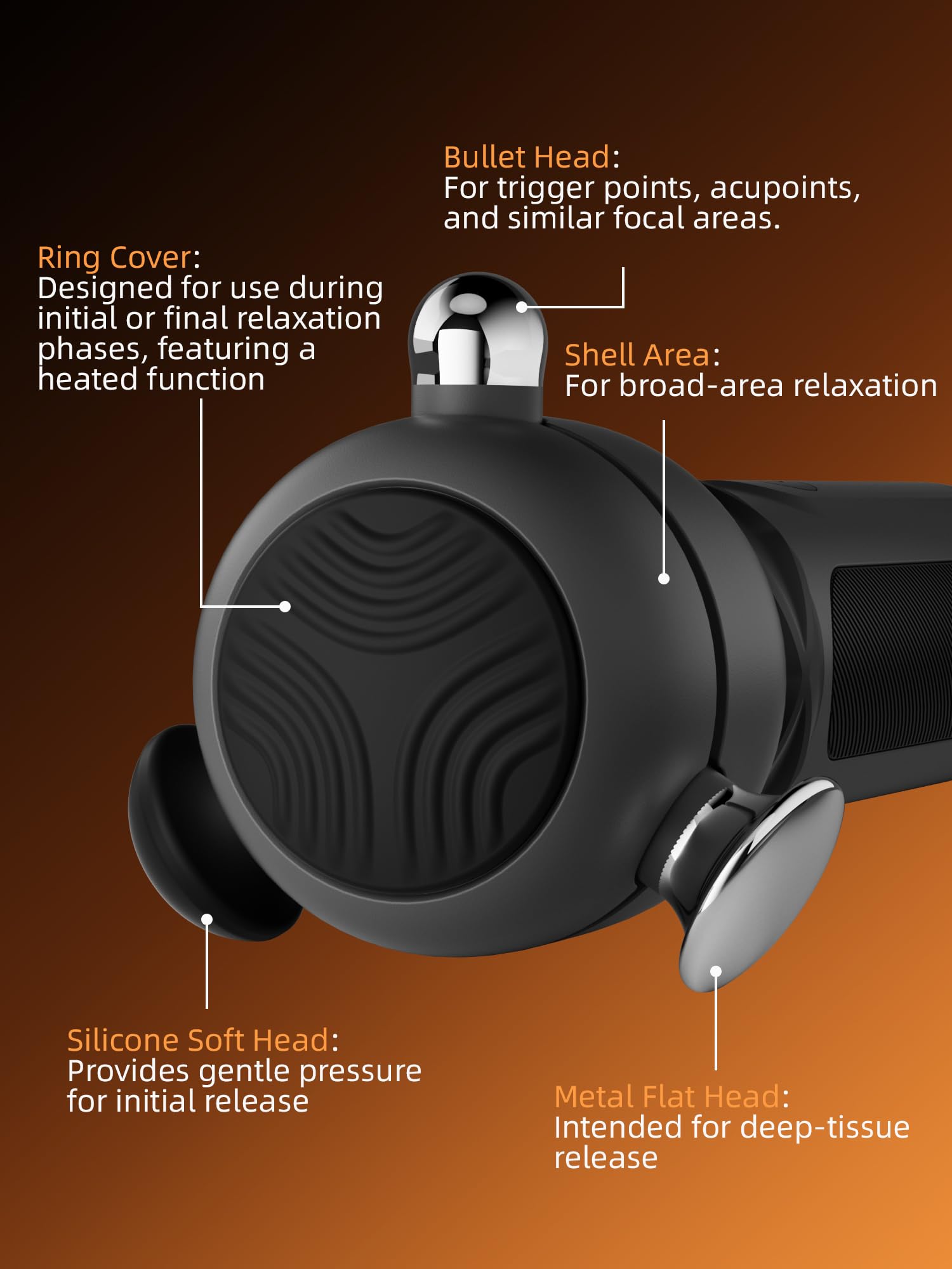 NHO massage gun lightweight compact design easy handling.