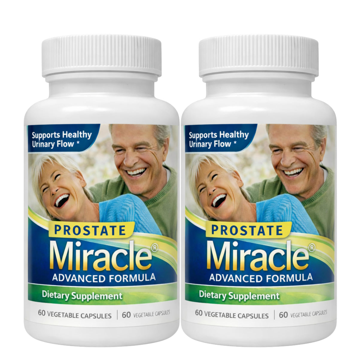 NHS Global Prostate Miracle Advanced Formula bottle on shelf for daily use