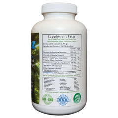 NHS Global Sea of Greens capsules close-up, convenient daily supplement.