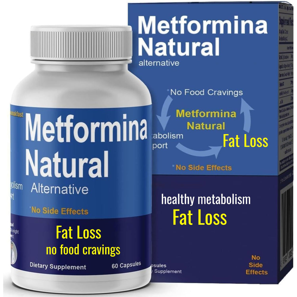 Ni una dieta más METFORMINA Natural bottle shown for metabolism support.