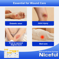 Niceful diabetic foot ulcer dressing for larger wound coverage