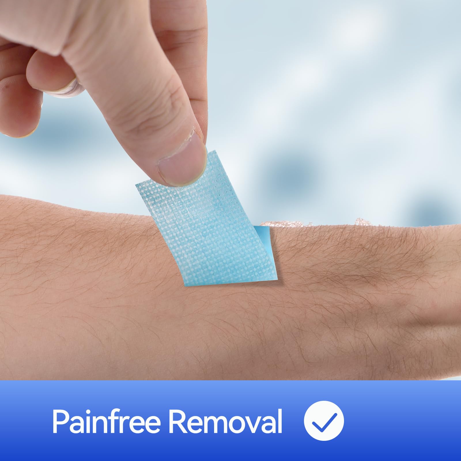 Niceful easy-tear silicone tape enables quick dressing changes without scissors.
