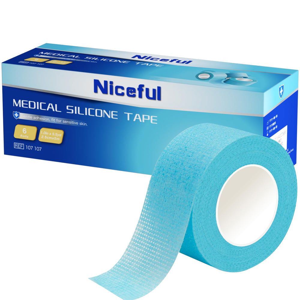 Niceful silicone medical tape pack shows skin-friendly design for wound care.