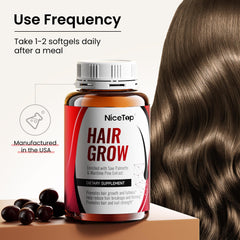 NiceTop saw palmetto extract ingredient close-up for hair health.
